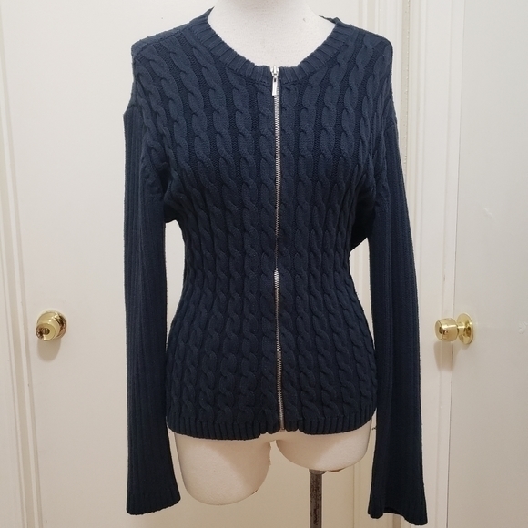 Liz Claiborne Sweaters - 3for$20 zipper front sweater dark blue